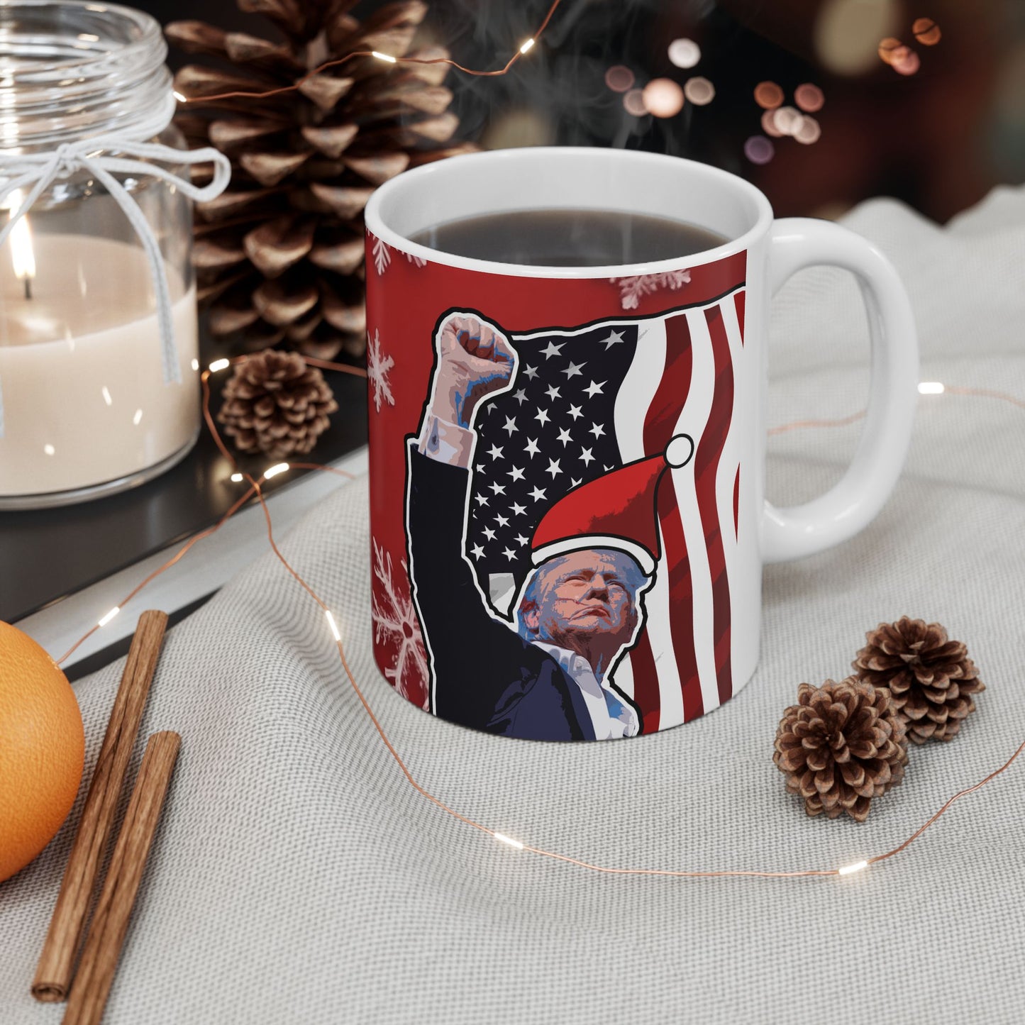 Donald Christmas Mug Ceramic, (11oz, 15oz)